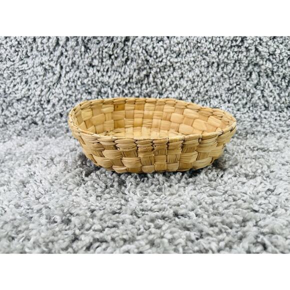 Wicker Basket Small Home Decor Any Room Farmhouse Style 3inX4inX6in Brown - Picture 2 of 12